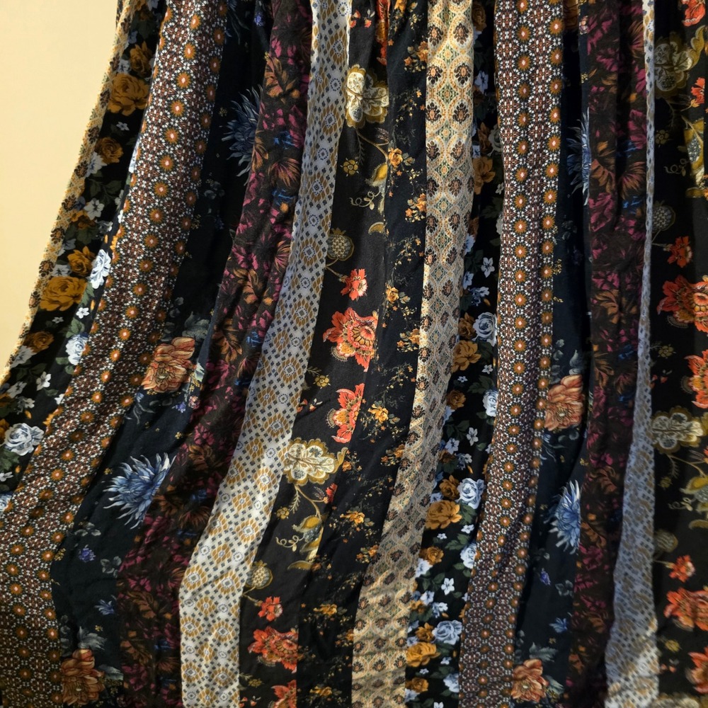 ASOS Midi Skirt Womens 6 Multi-Color Patchwork Floral Tiered Boho Cottagecore - Picture 6 of 8